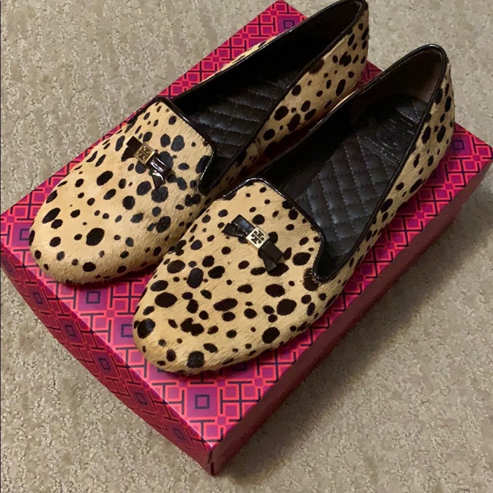 Tory Burch Cheetah Print Calf Hair Loafer